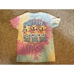 “Spread Love Like Dog Hair” Benny & Belle Women’s Tie-Dye T-Shirt